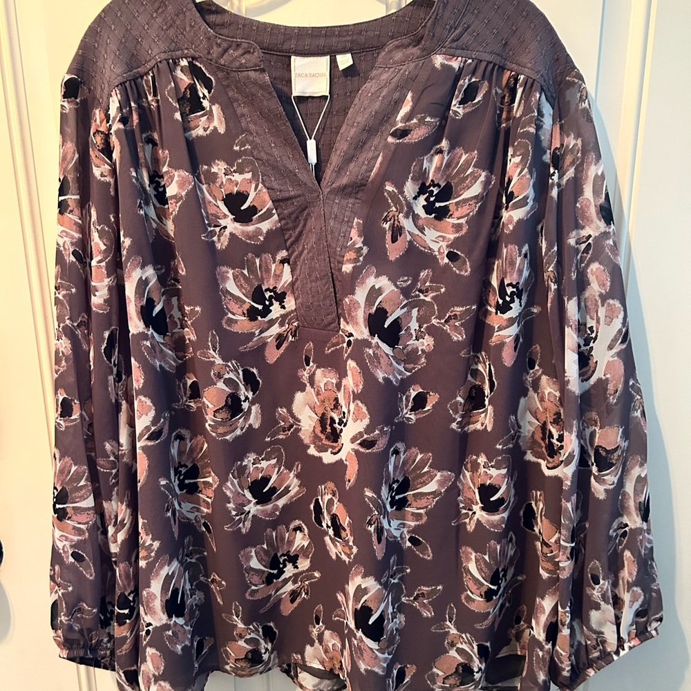 Zac & Rachel Floral Blouse - NWT